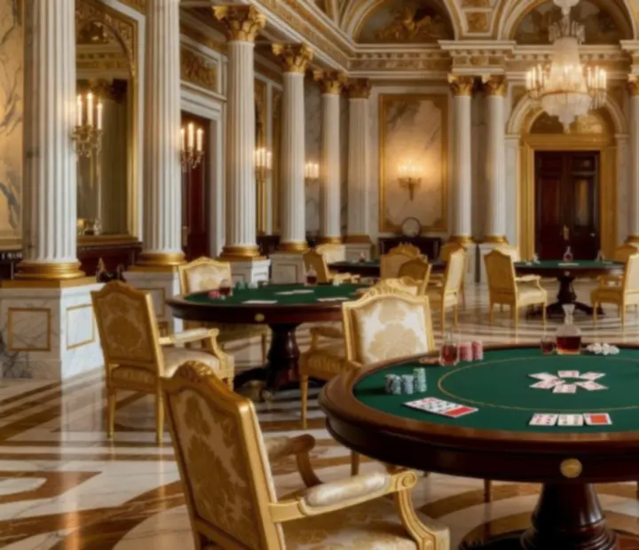 Salon impérial élégant avec table de poker récréatif